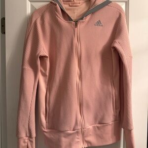 Adidas Light Pink Waffle Knit Zip Up